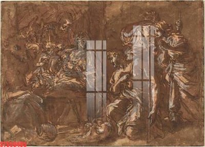 File ảnh Tranh sơn dầu phương tây tổng hợp STS59495 (gốc) cho trang trí nhà hàng