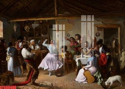 File tranh Tranh sơn dầu phương tây tổng hợp STS60486 (bản gốc) trang trí văn phòng