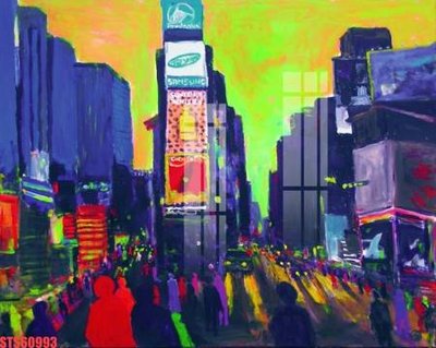 File tranh Tranh sơn dầu phương tây tổng hợp STS60993 (bản gốc) treo quán cafe