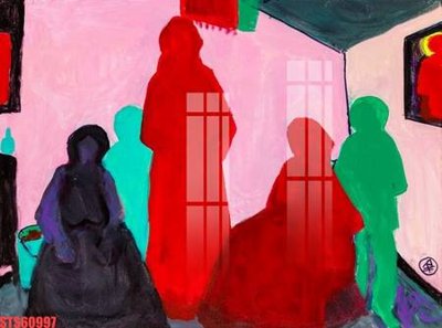 File tranh Tranh sơn dầu phương tây tổng hợp STS60997 (bản gốc) treo quán cafe