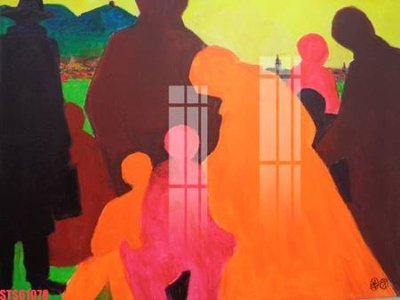 File in trần Tranh sơn dầu phương tây tổng hợp STS61078 (file gốc) hoa văn 3D