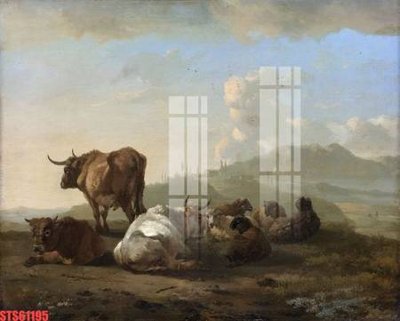 Download file Tranh sơn dầu phương tây tổng hợp STS61195 (gốc) in mica cao cấp