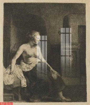 File tranh Tranh sơn dầu phương tây tổng hợp STS61970 (bản gốc) treo quán cafe