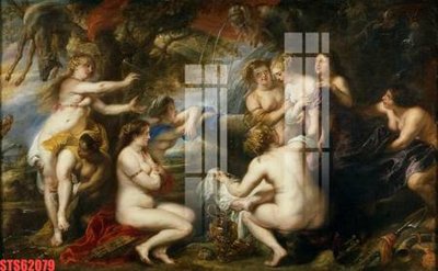 File PSD Tranh sơn dầu phương tây tổng hợp STS62079 (gốc) cho designer