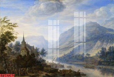 File in trần Tranh sơn dầu phương tây tổng hợp STS62262 (file gốc) hoa văn 3D