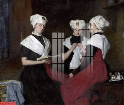 File in lụa Tranh sơn dầu phương tây tổng hợp STS63152 (hoa văn) Tranh sơn dầu phương tây tổng hợp STS63152