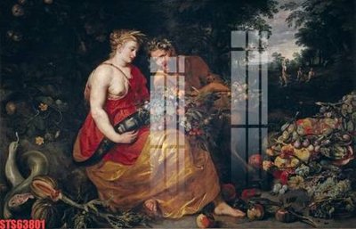 Download file Tranh sơn dầu phương tây tổng hợp STS63801 (gốc) in mica cao cấp