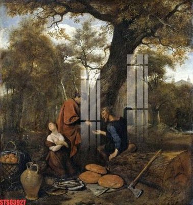 File tranh Tranh sơn dầu phương tây tổng hợp STS63927 (bản gốc) treo phòng ăn