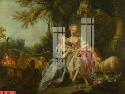 File tranh Tranh sơn dầu phương tây tổng hợp STS64065 (ảnh gốc) in trần nhà