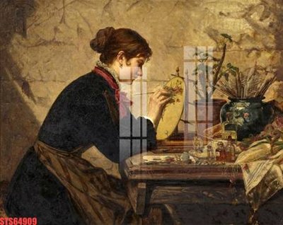 File in lụa Tranh sơn dầu phương tây tổng hợp STS64909 (phong cảnh) Tranh sơn dầu phương tây tổng hợp STS64909