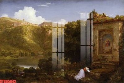 File PSD Tranh sơn dầu phương tây tổng hợp STS65042 (chất lượng in ấn)