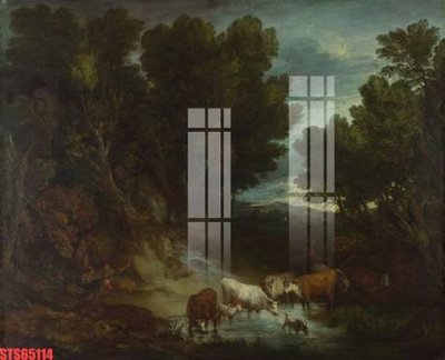 File gốc Tranh sơn dầu phương tây tổng hợp STS65114 (in lụa) tranh mã đáo