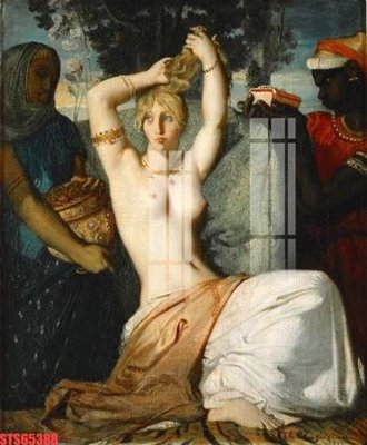 Ảnh gốc file in lụa Tranh sơn dầu phương tây tổng hợp STS65388 chi tiết