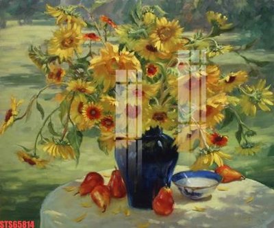 File gốc Tranh sơn dầu phương tây tổng hợp STS65814 (vector) cho in ấn