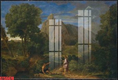 File gốc Tranh sơn dầu phương tây tổng hợp STS6678 (in tráng gương) ốp tường