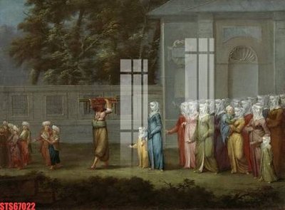 File gốc Tranh sơn dầu phương tây tổng hợp STS67022 (in lụa) hoa văn cổ điển