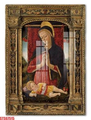 File gốc Tranh sơn dầu phương tây tổng hợp STS67515 (in lụa) tranh mã đáo