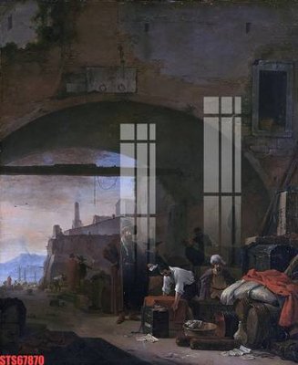 File ảnh Tranh sơn dầu phương tây tổng hợp STS67870 (gốc) in decal dán tường