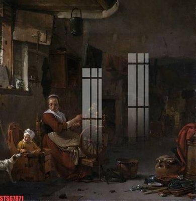 File gốc Tranh sơn dầu phương tây tổng hợp STS67871 (in lụa) hoa văn cổ điển