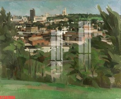 File tranh Tranh sơn dầu phương tây tổng hợp STS67884 (bản gốc) in lụa dán tường