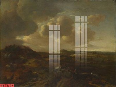 File tranh gốc PSD Tranh sơn dầu phương tây tổng hợp STS67913 còn nguyên layer