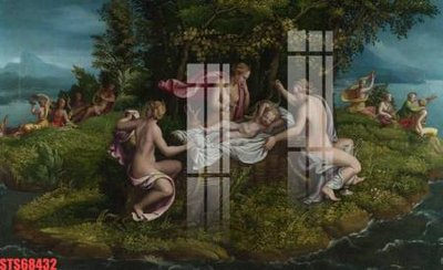 File PSD Tranh sơn dầu phương tây tổng hợp STS68432 (nguyên gốc) chất lượng cao