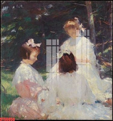 File gốc Tranh sơn dầu phương tây tổng hợp STS6850 (in lụa) tranh mã đáo