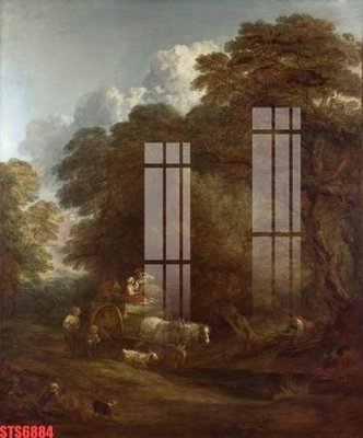 File gốc Tranh sơn dầu phương tây tổng hợp STS6884 (in lụa) tranh thuận buồm