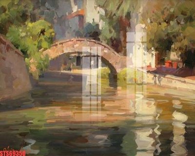 File tranh Tranh sơn dầu phương tây tổng hợp STS69350 (bản gốc) treo phòng ăn