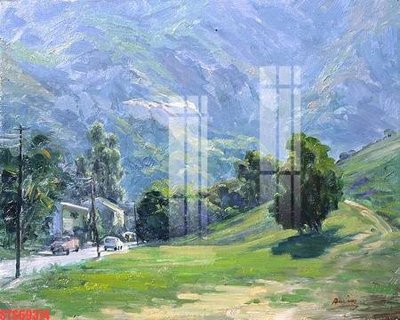 File in trần Tranh sơn dầu phương tây tổng hợp STS69374 (bản gốc) hoa văn