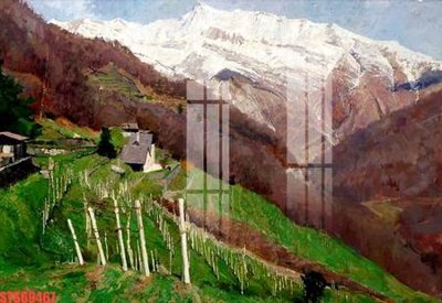 Download file gốc Tranh sơn dầu phương tây tổng hợp STS69467 (in mica) logo