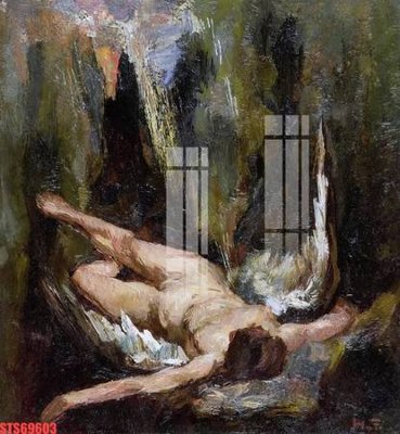 File in lụa Tranh sơn dầu phương tây tổng hợp STS69603 (hoa văn) Tranh sơn dầu phương tây tổng hợp STS69603