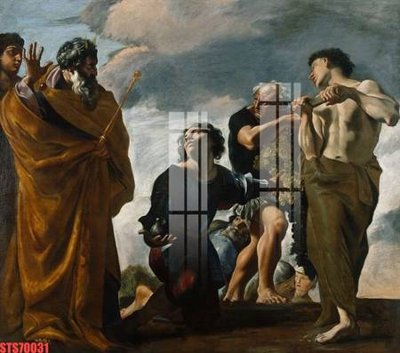 File tranh gốc in trần nhà Tranh sơn dầu phương tây tổng hợp STS70031 3D