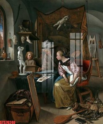 File gốc Tranh sơn dầu phương tây tổng hợp STS70240 (trang trí) phòng làm việc