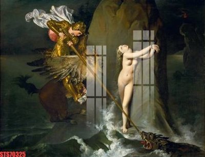 Hình ảnh file gốc in trần nhà Tranh sơn dầu phương tây tổng hợp STS70325