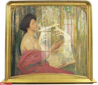 Hình ảnh file gốc in trần nhà Tranh sơn dầu phương tây tổng hợp STS71352