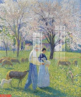 File gốc Tranh sơn dầu phương tây tổng hợp STS71381 (in lụa) cao cấp