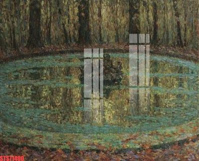 Download file gốc Tranh sơn dầu phương tây tổng hợp STS71400 (in mica) trang trí