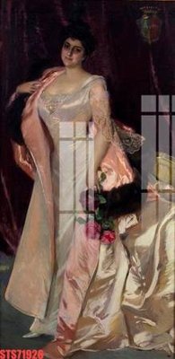 File in trần Tranh sơn dầu phương tây tổng hợp STS71926 (bản gốc) hoa văn