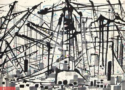 File tranh Tranh sơn dầu phương tây tổng hợp STS72265 (gốc) in trên kính