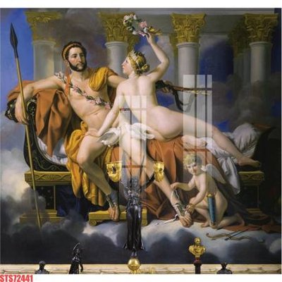 File gốc Tranh sơn dầu phương tây tổng hợp STS72441 (in mica) trang trí