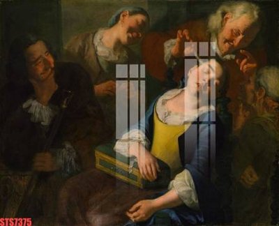 Download file Tranh sơn dầu phương tây tổng hợp STS7375 (gốc) in mica ốp bếp