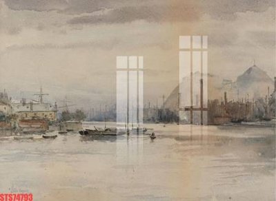 File in trần Tranh sơn dầu phương tây tổng hợp STS74793 (bản gốc) mây trời