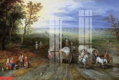 File tranh Tranh sơn dầu phương tây tổng hợp STS7527 (gốc) chủ đề động vật