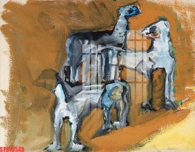 File in mica Tranh sơn dầu phương tây tổng hợp STS75548 (bản gốc) làm vách ngăn