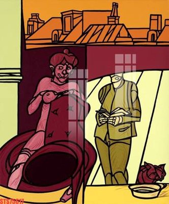 Tải file tranh Tranh sơn dầu phương tây tổng hợp STS75617 (gốc) tại Filetranh.com