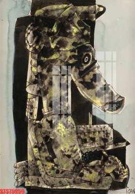 File in trần Tranh sơn dầu phương tây tổng hợp STS75959 (bản gốc) bầu trời