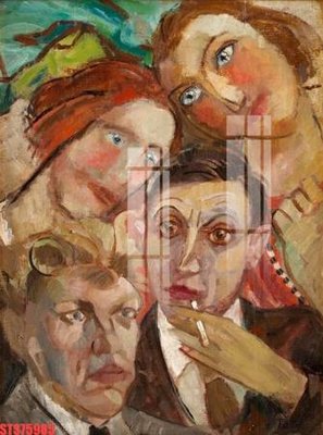 Download file gốc Tranh sơn dầu phương tây tổng hợp STS75985 (in lụa) hoa lá