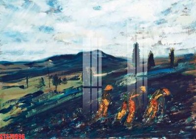 File tranh Tranh sơn dầu phương tây tổng hợp STS75996 (bản gốc) in lụa dán tường