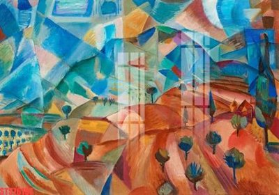 File in trần Tranh sơn dầu phương tây tổng hợp STS76197 (bản gốc) hoa văn